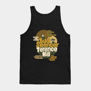 Nostalgic Tribute to Bud Spencer and Terence Hill - Iconic Duo Illustration Tank Top